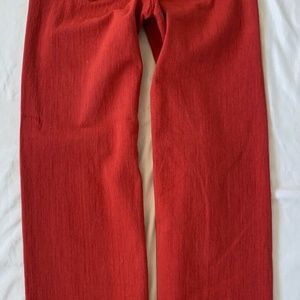G. GOOP RED HIGH WAIST WIDE LEG JEANS (CURRENT!)